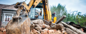 Bulldozer at a construction site