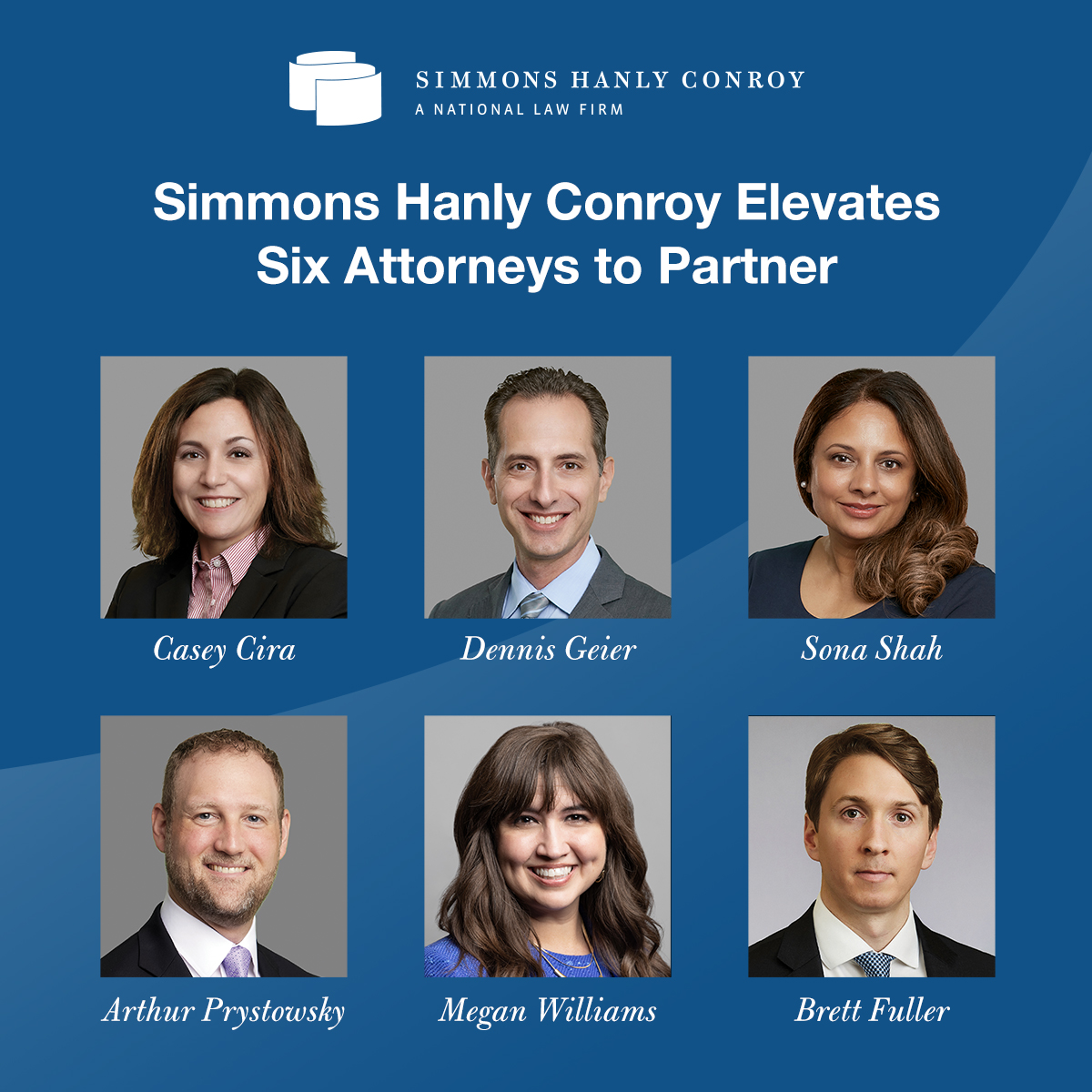 6 Simmons Hanly Conroy Associate Attorneys Promoted to Partners in 2025